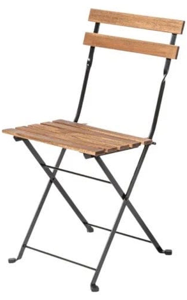 Sedia bistrot pieghevole in legno e metallo