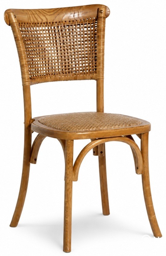 Sedia in rattan stile francese