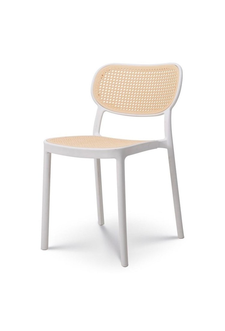 Sedia intrecciata in resina e rattan