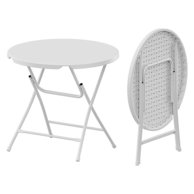 Tavolo rotondo pieghevole in plastica